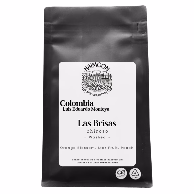 Washed Chiroso coffee beans from Las Brisas farm in Urrao, Colombia – specialty coffee with floral and tropical notes