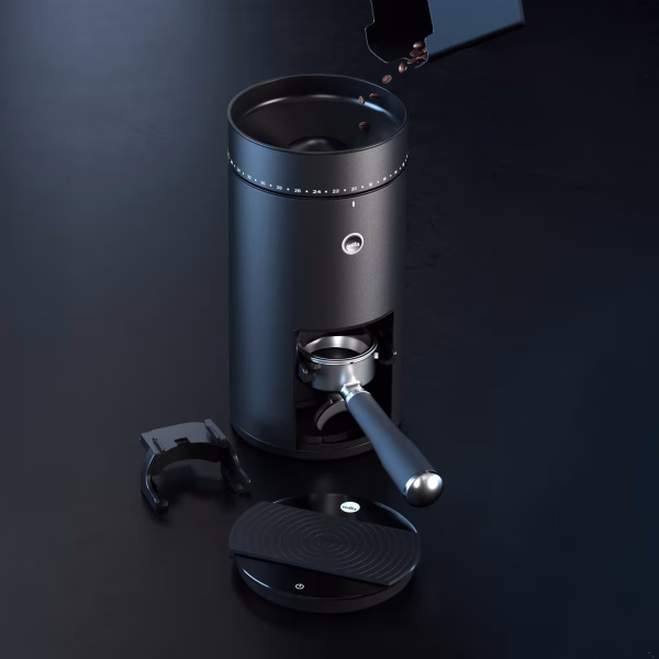 Wilfa Uniform Evo CG4B-S150 sähköinen kahvimylly mustana – 64 mm burr-terillä ja sisäänrakennetulla vaa’alla Wilfa Uniform Evo CG4B-S150 kahvimylly