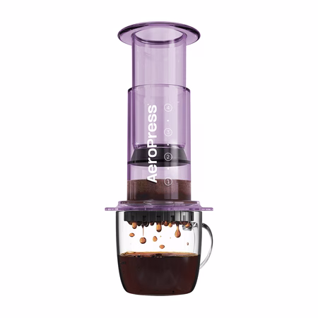 8575c43f8439462eaeb82ae0dc24679d AeroPress Clear kahvinkeitin - sininen, purppura ja punainen