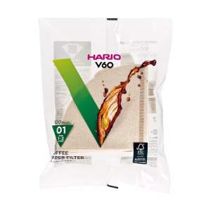 Hario V60 Misarashi ruskea suodatinpaperi koko 01, 100 kpl