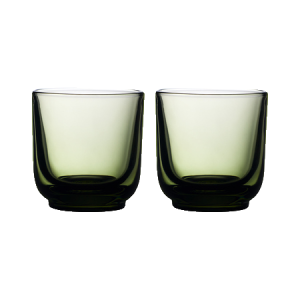 Fellow Pirch Cappuccino 190 ml Woodland tummanvihreä lasipari