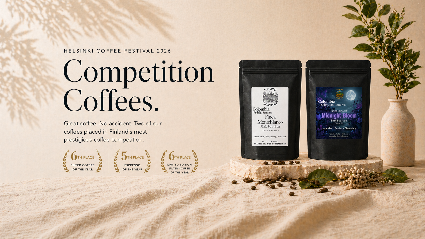 Haimoo Roastery Competition Coffees Helsinki Coffee Festival 2026
