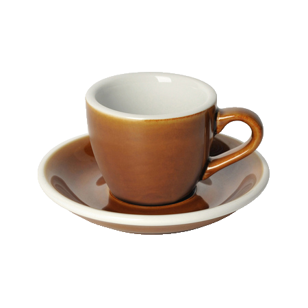 Loveramics Egg espressokuppi lautasineen Caramel väri