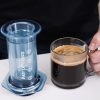 aeropress-clear-blue-coffee-maker-3 AeroPress - Clear Blue Coffee Maker