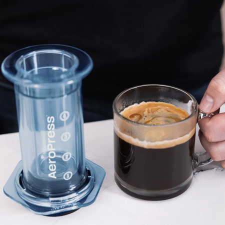 aeropress-clear-blue-coffee-maker-3 AeroPress - Clear Blue Coffee Maker