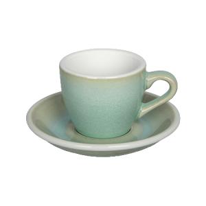 Loveramics Egg espresso kuppi lautanen basil vihreä