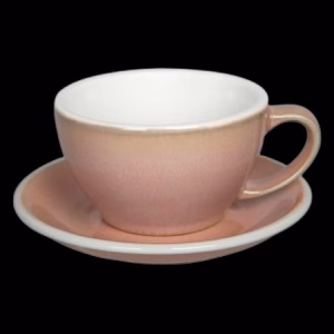Loveramics Egg - Cafe Latte 300 ml Cup and Saucer - Rose
