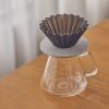 ORIGAMI - Dripper Holder - Resin and PET - White speckled with grain